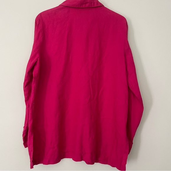 Lucy Perida Shirt Womens Extra Large Linen Tunic Shell Buttons Casual Lagenlook - Picture 4 of 12